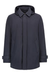 long nylon microfiber parka lightly padded