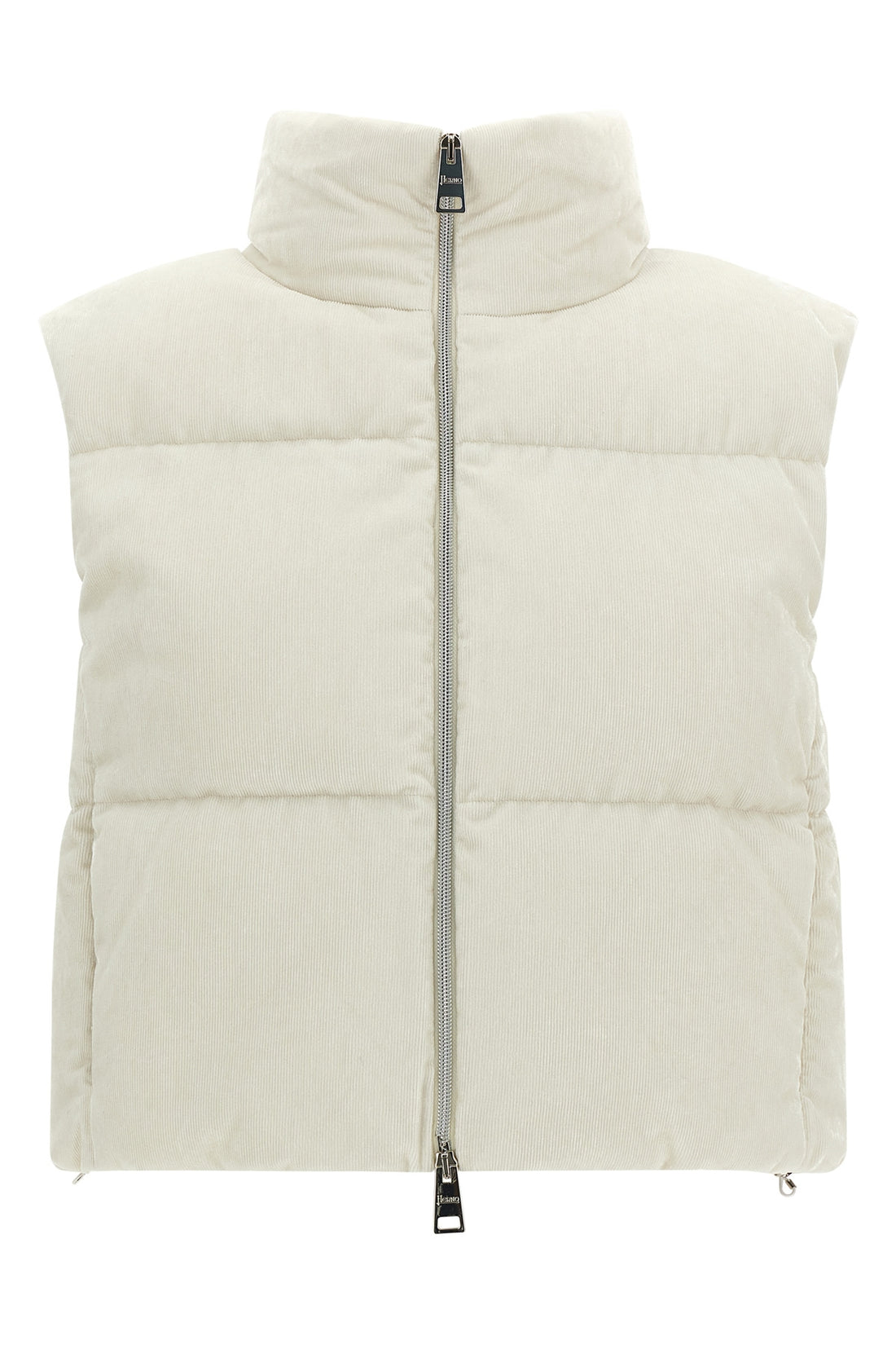 HERNO 44 resort - bright corduroy velvet waistcoat of viscose blend and padded quilted