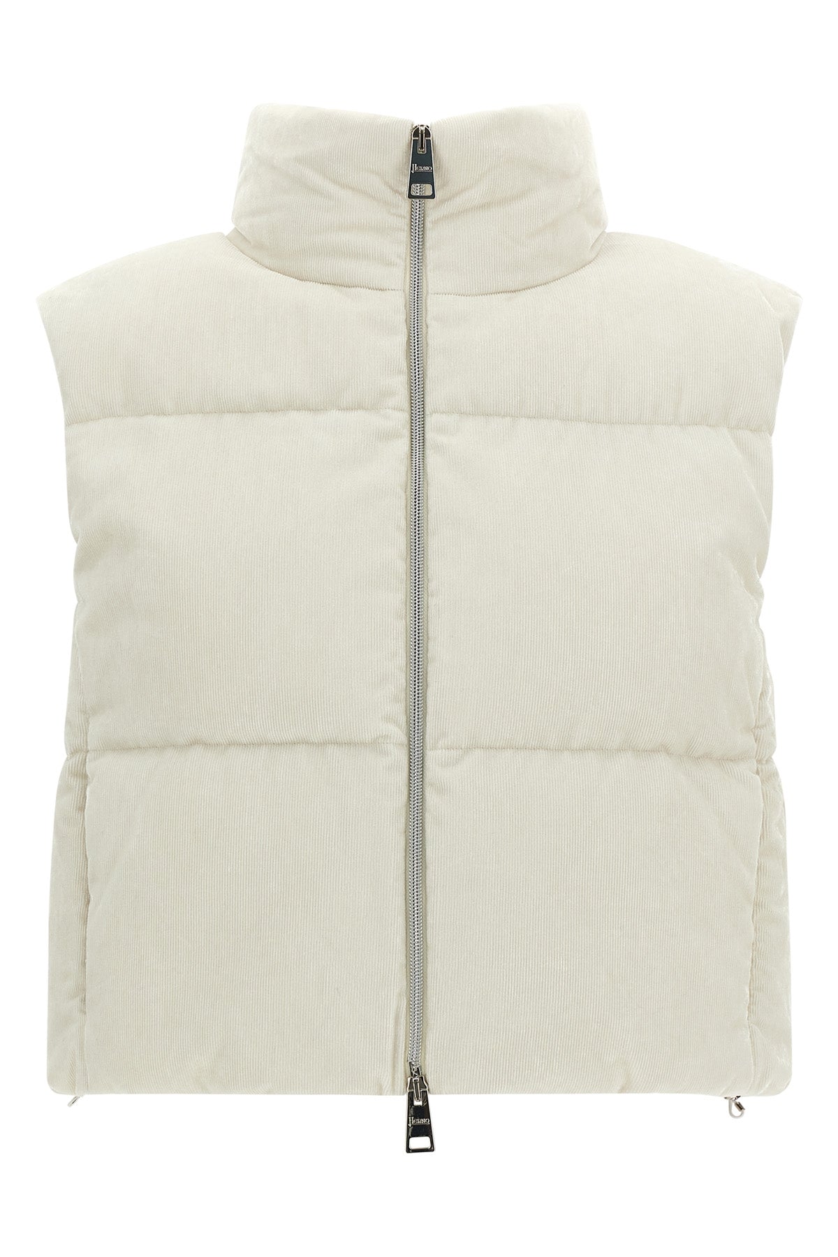 resort - bright corduroy velvet waistcoat of viscose blend and padded quilted