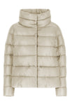 the herno hood redefines the volumes of outerwear through a slightly flared silh