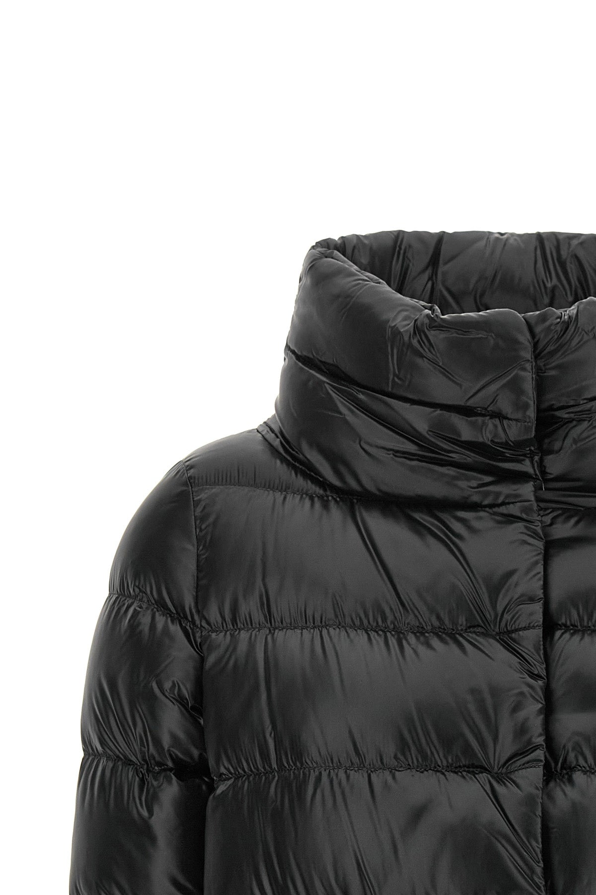 quilted nylon down jacket slightly padded