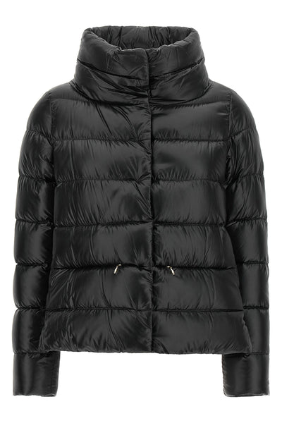 quilted nylon down jacket slightly padded