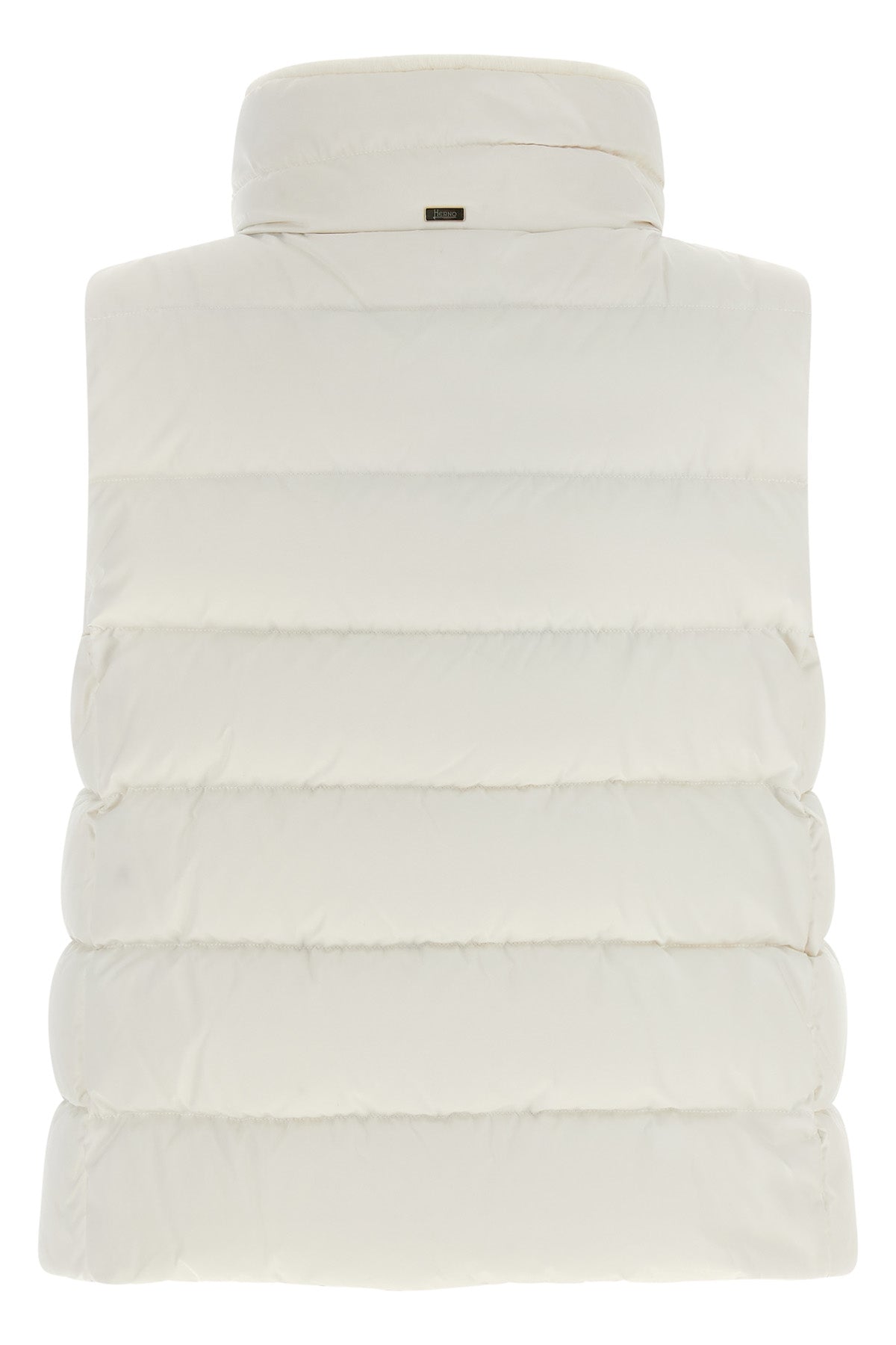 hernos padded vest redefines the volumes of outerwear through a tailor-inspired