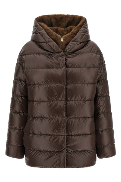 the herno fusciacca down jacket redefines the codes of outerwear through a rel