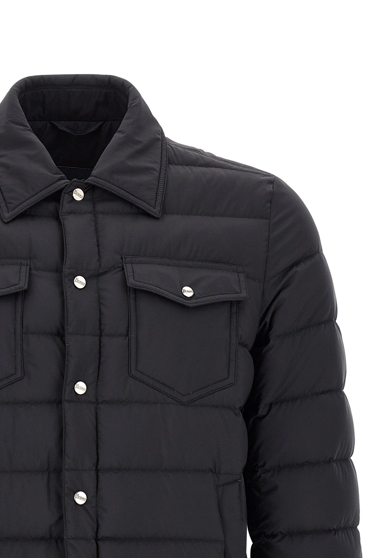 the herno la denim jacket quilted jacket