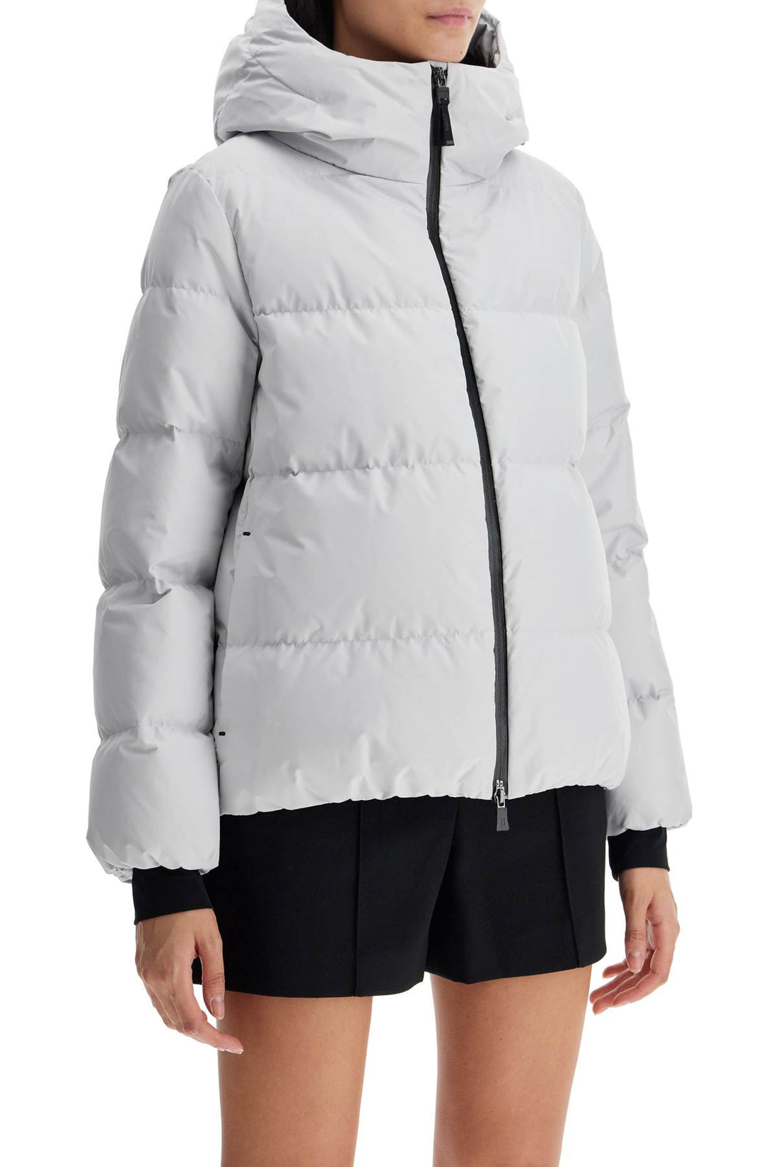 short down jacket with hood