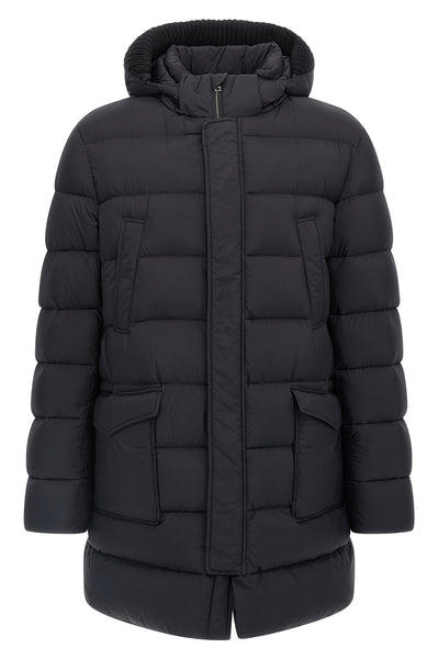 long il parka nylon microfiber down jacket slightly waterproof goose down padd
