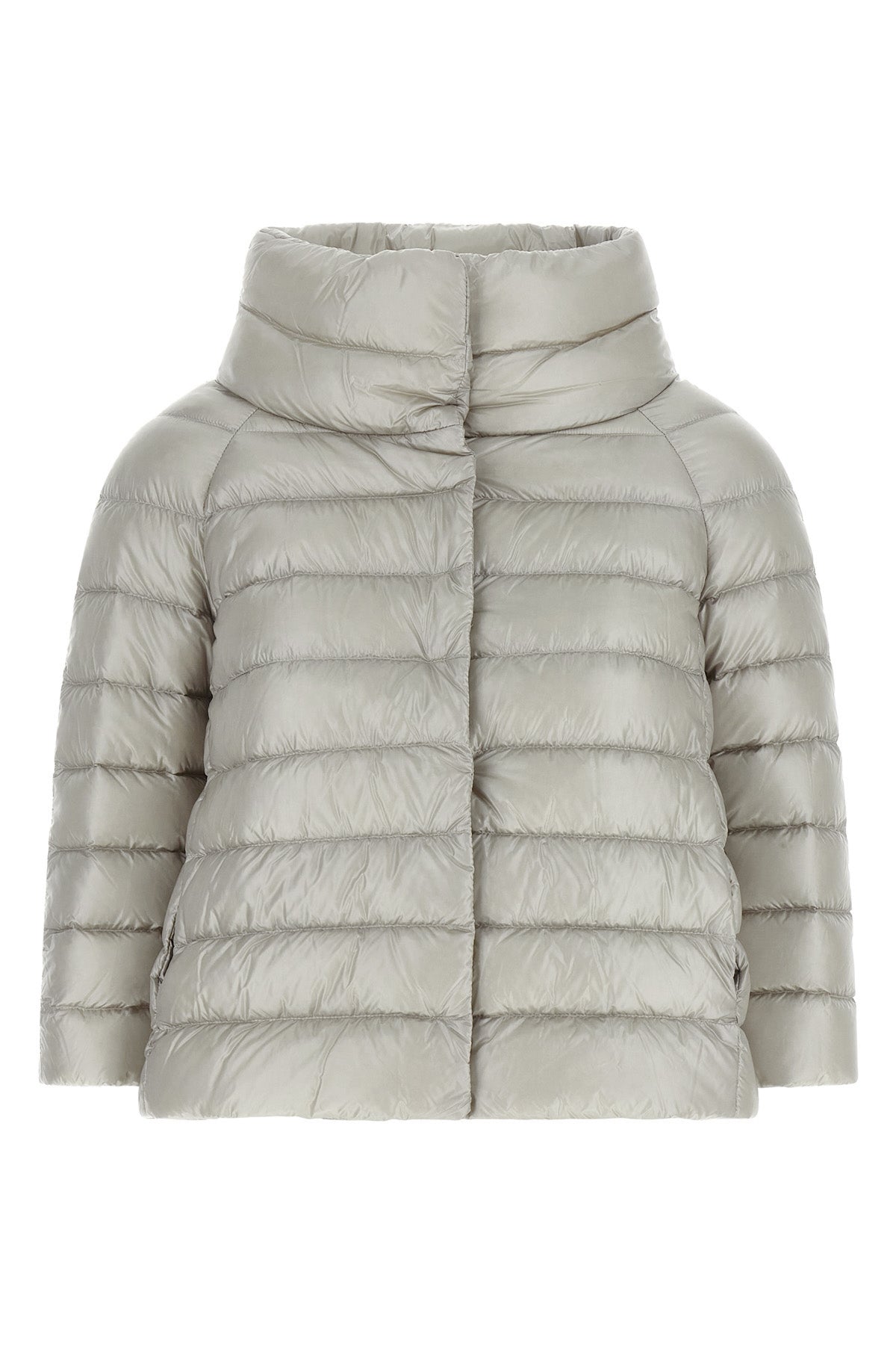 the herno sofia mini hood sets new standards for outerwear through a geometric