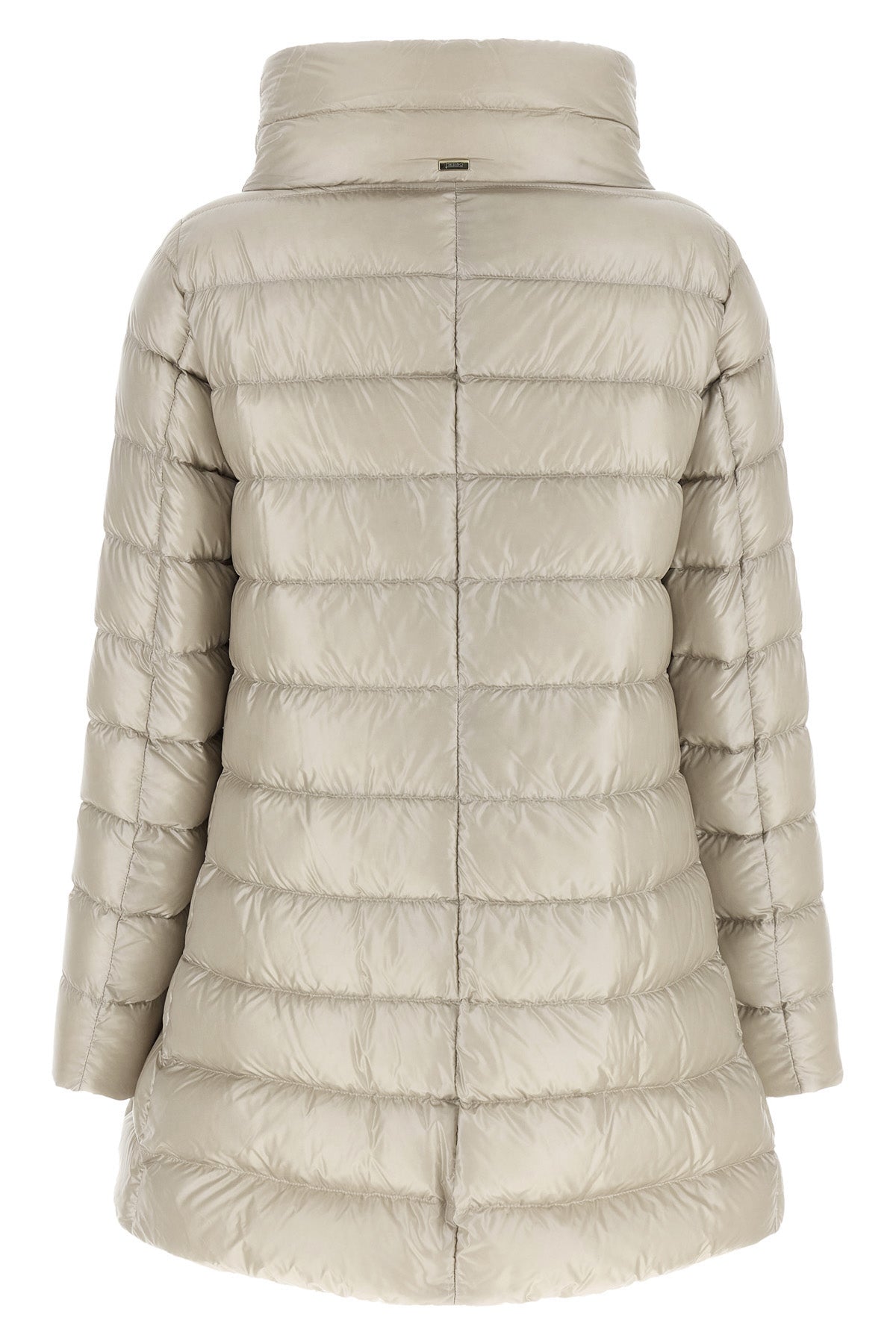 the herno amelia down jacket sets new standards for outerwear through a flared