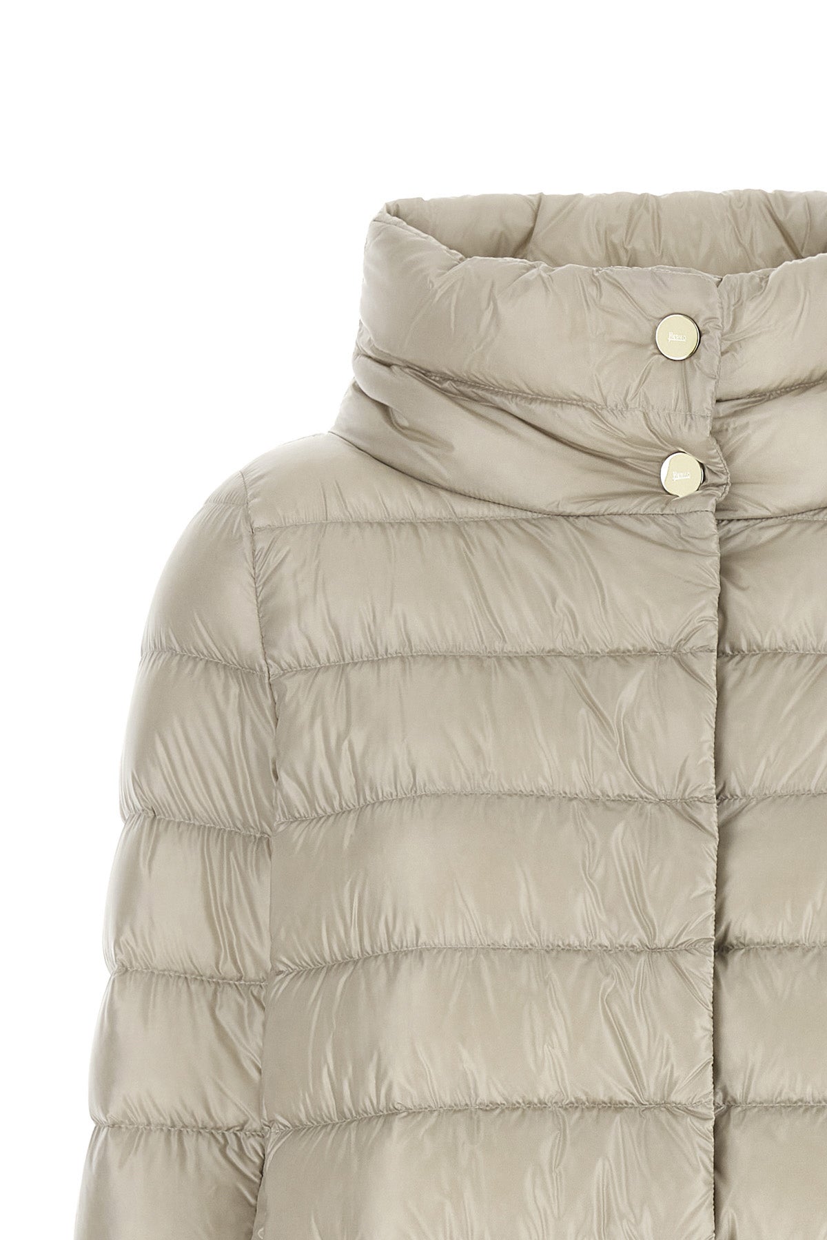 the herno amelia down jacket sets new standards for outerwear through a flared
