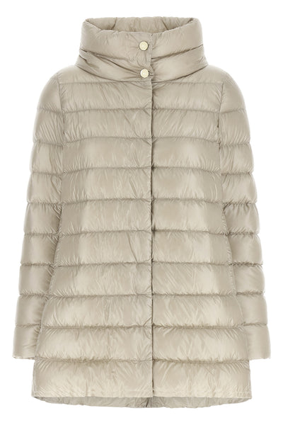 the herno amelia down jacket sets new standards for outerwear through a flared