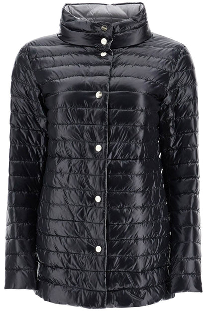 reversible a-shape down jacket black and gray