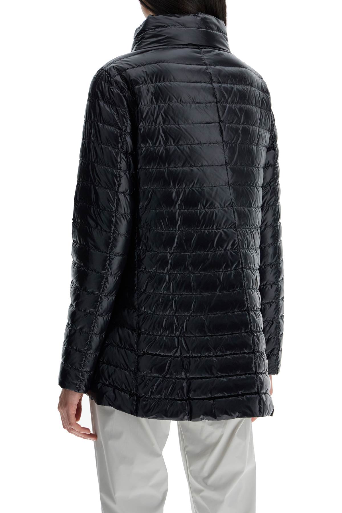 reversible a-shape down jacket black and gray