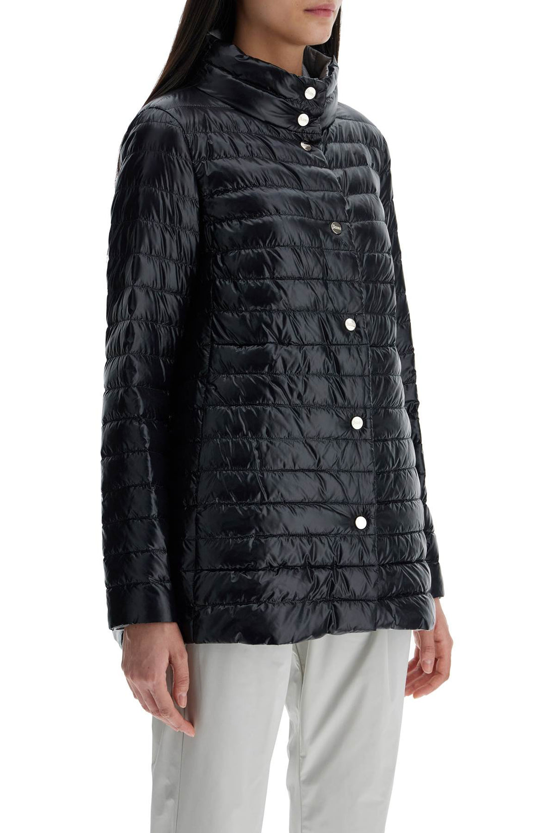 reversible a-shape down jacket black and gray