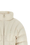 the elisabetta franchi sail fabric down jacket redefines the volumes of outerwea