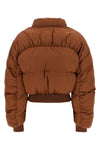 the elisabetta franchi vela fabric down jacket redefines the volumes of contempo