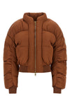 the elisabetta franchi vela fabric down jacket redefines the volumes of contempo