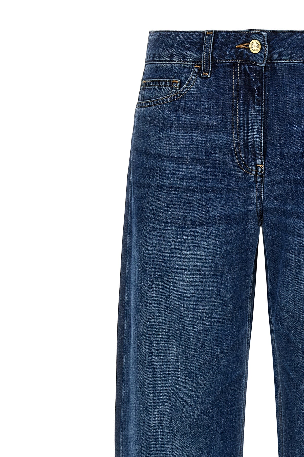 stonewashed cotton denim jeans
