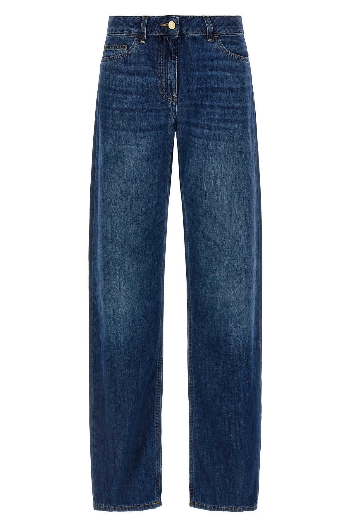 stonewashed cotton denim jeans