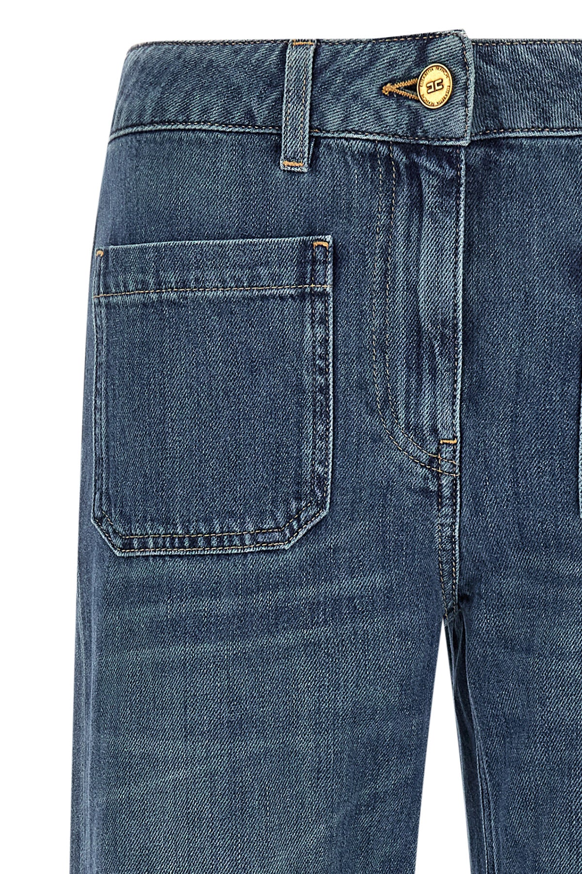 elisabetta franchi jeans have a straight-leg silhouette made of pure cotton deni