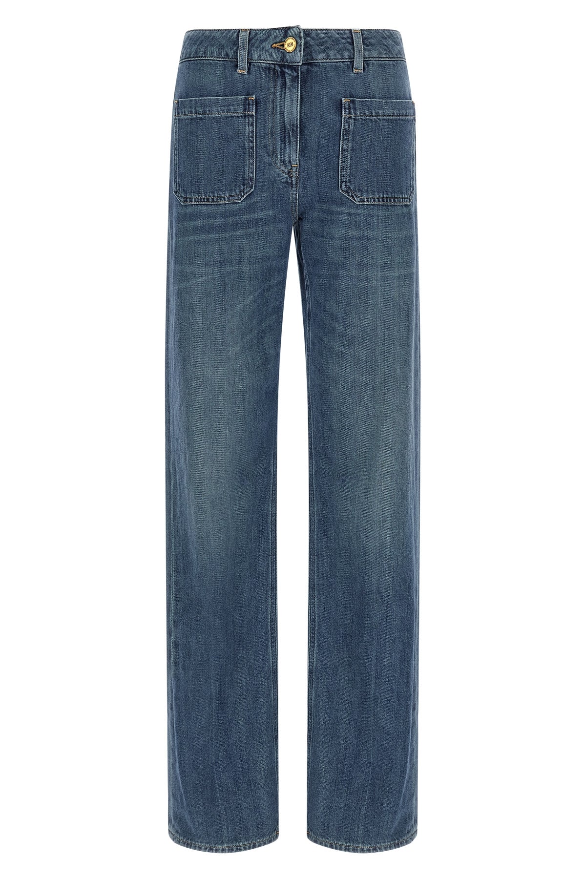 elisabetta franchi jeans have a straight-leg silhouette made of pure cotton deni