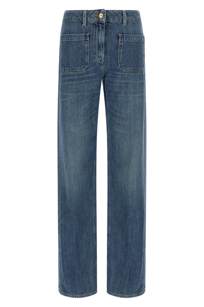 elisabetta franchi jeans have a straight-leg silhouette made of pure cotton deni