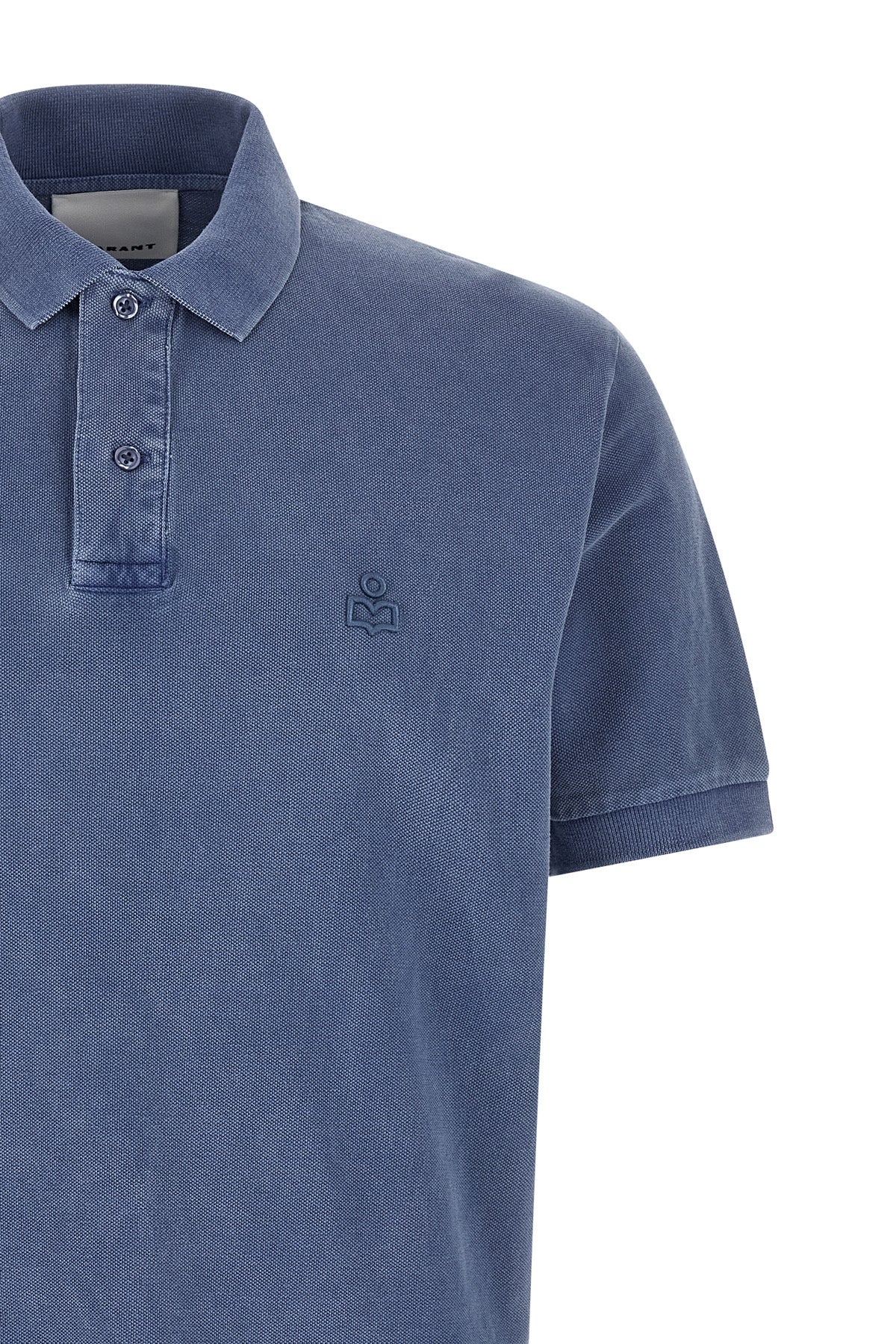 afko polo shirt in delavé cotton piqué