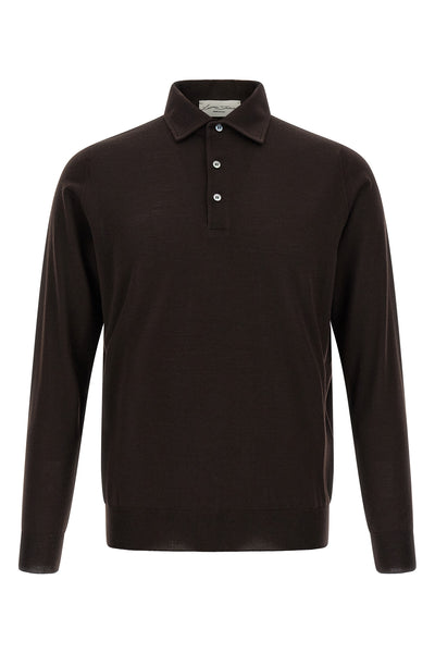 LARMERI STUDIO 48 the larmeri studio long-sleeved polo shirt