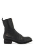 black horse and calf leather boots with side zip