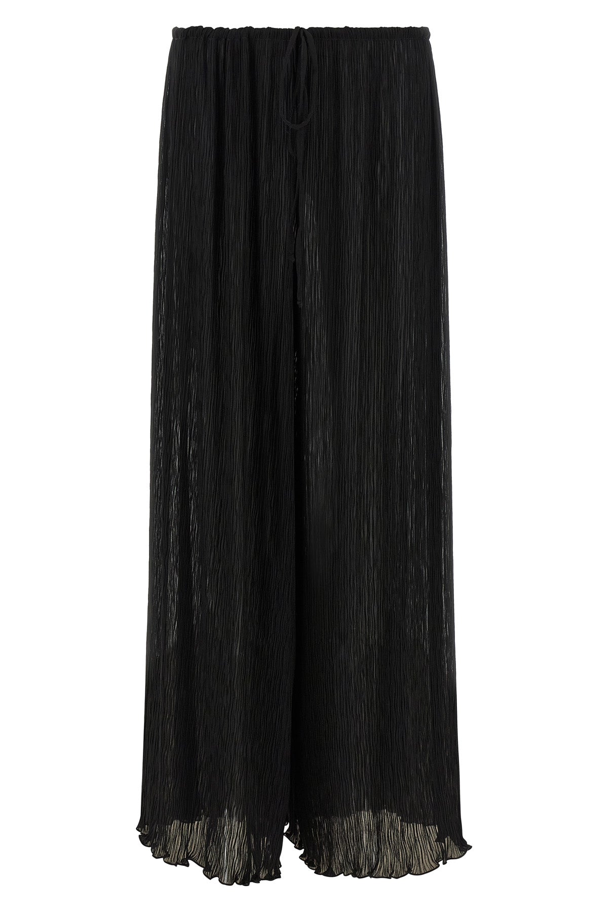 light micro pleated georgette trousers