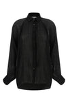 lightweight micro pleated georgette shirt