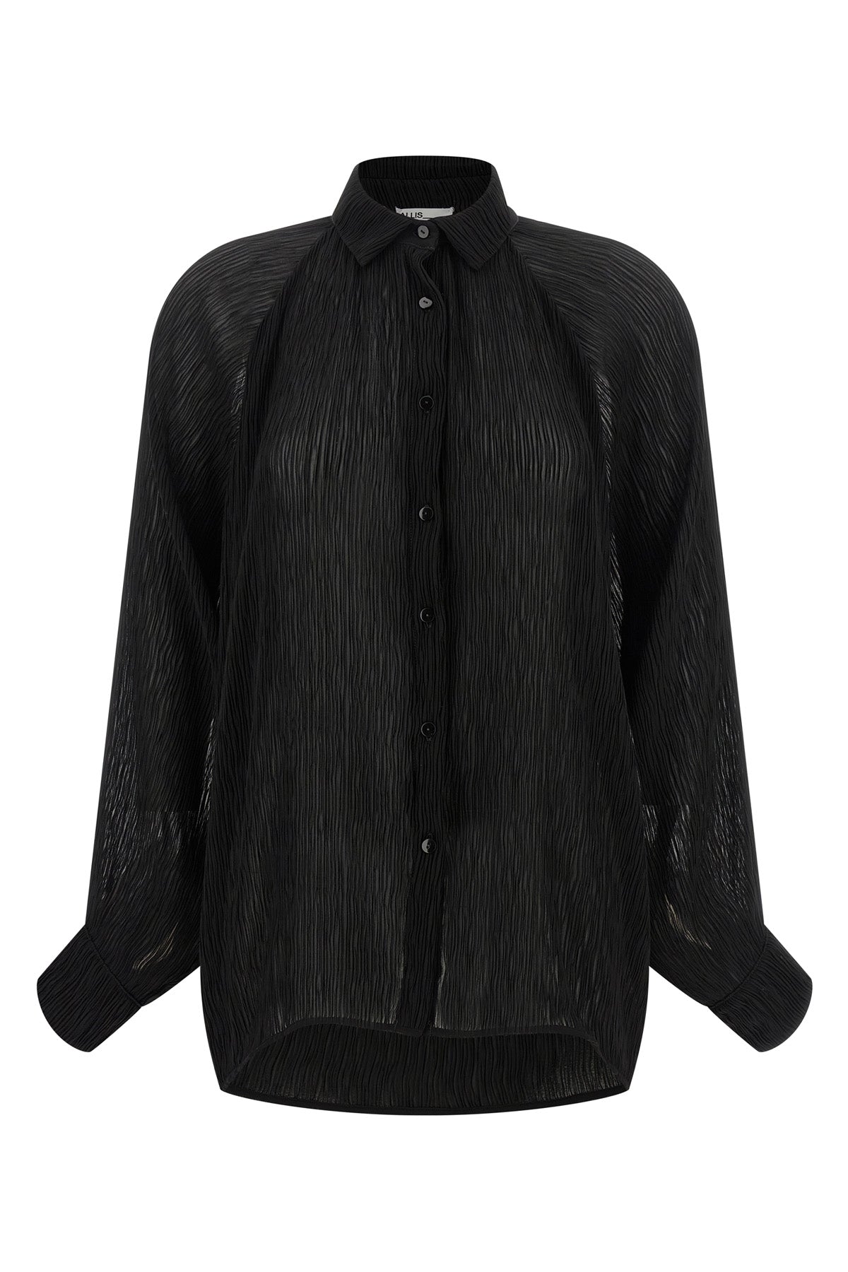 lightweight micro pleated georgette shirt