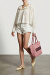 small yenky shopping bag in delavé cotton canvas