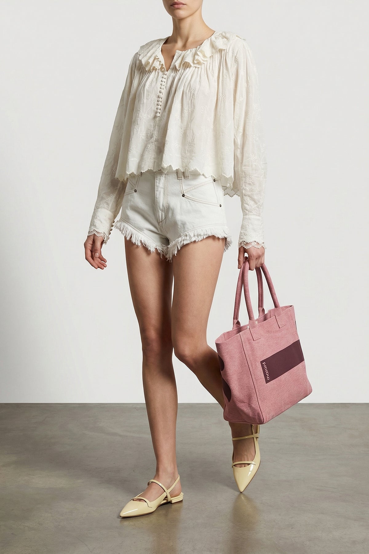 small yenky shopping bag in delavé cotton canvas