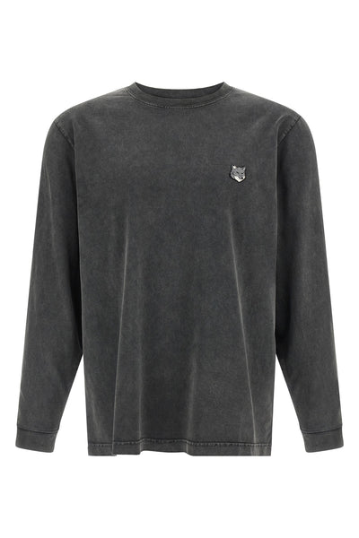 maison kitsuné fox head long-sleeved t-shirt