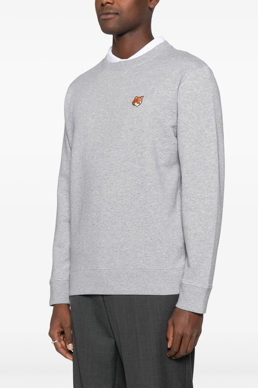 MAISON KITSUNÉ L gauze mélange cotton sweatshirt