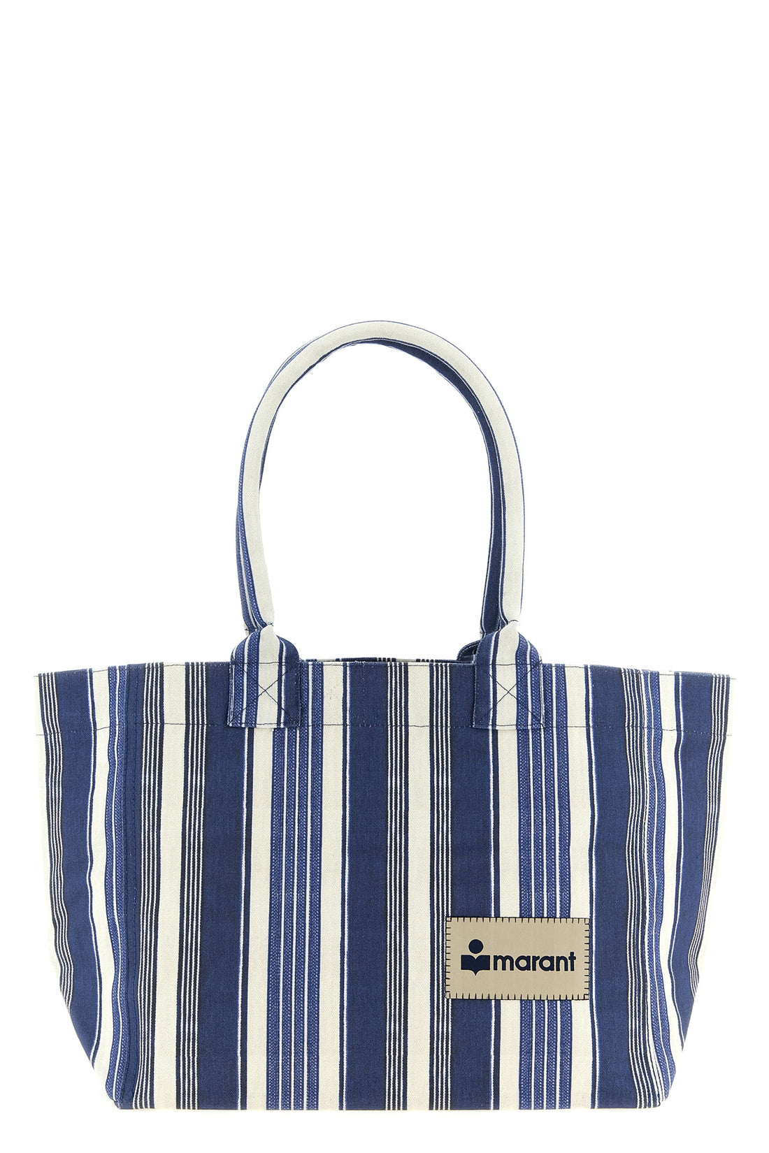 ISABEL MARANT OS yenky zipped striped cotton canvas shopping bag