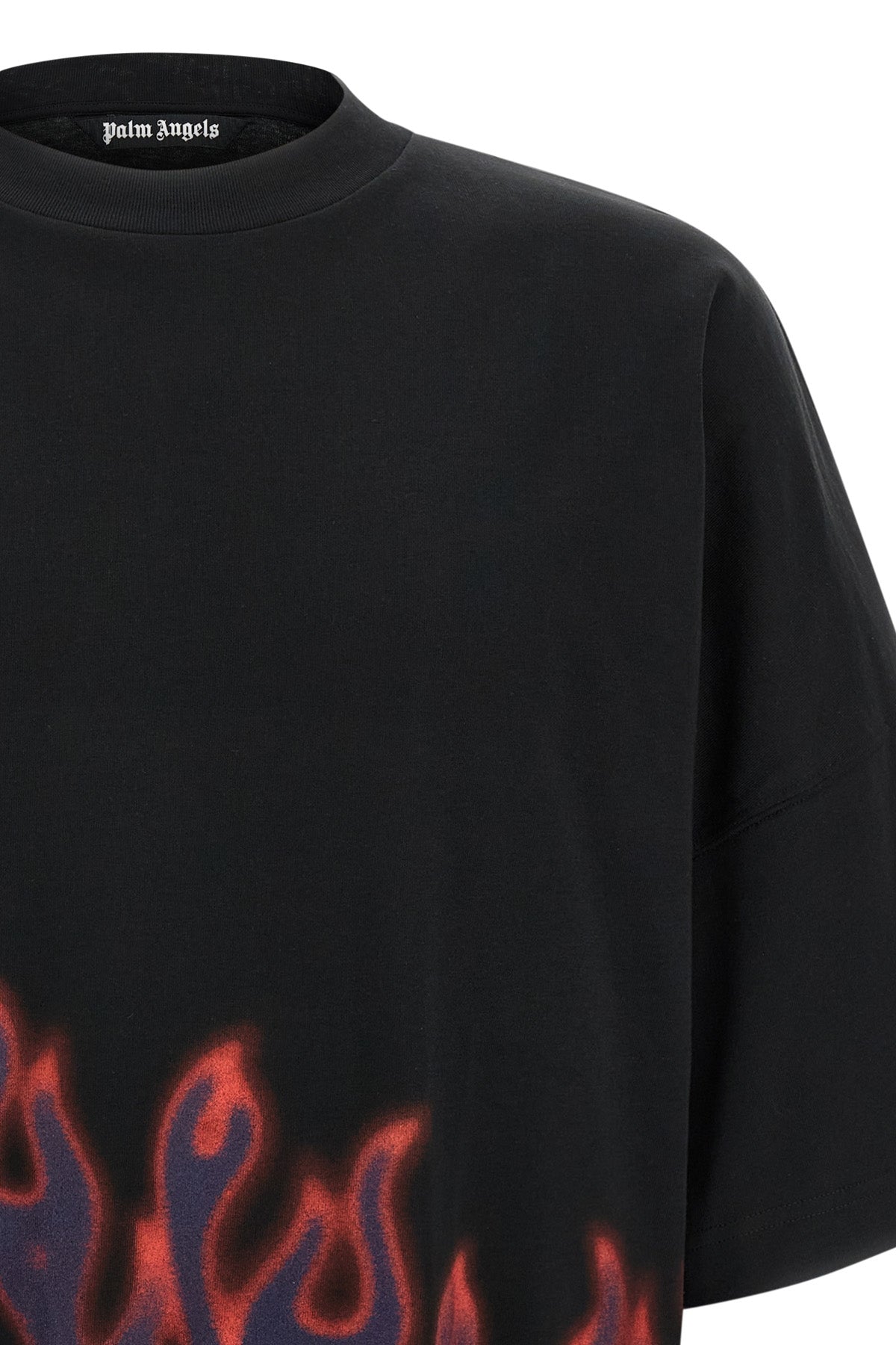 flames cotton crew neck t-shirt