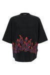 flames cotton crew neck t-shirt