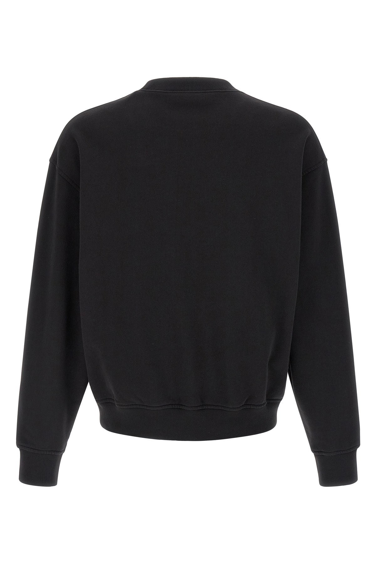 neck logo sweatshirt in brushed cotton