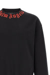 neck logo sweatshirt in brushed cotton