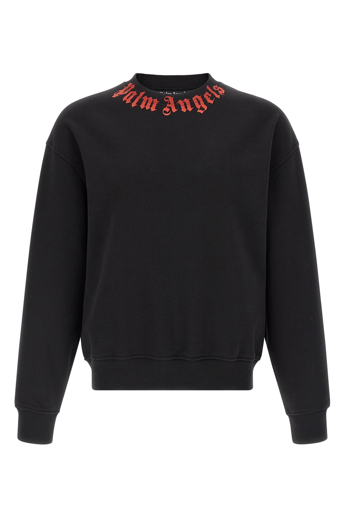 PALM ANGELS M neck logo sweatshirt in brushed cotton