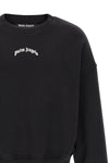 back curved logo sweatshirt in brushed cotton