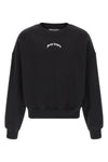 back curved logo sweatshirt in brushed cotton