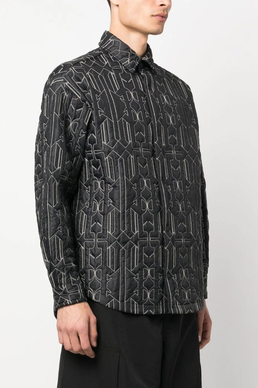 PALM ANGELS M all monogram quilted dover jacket in quilted nylon