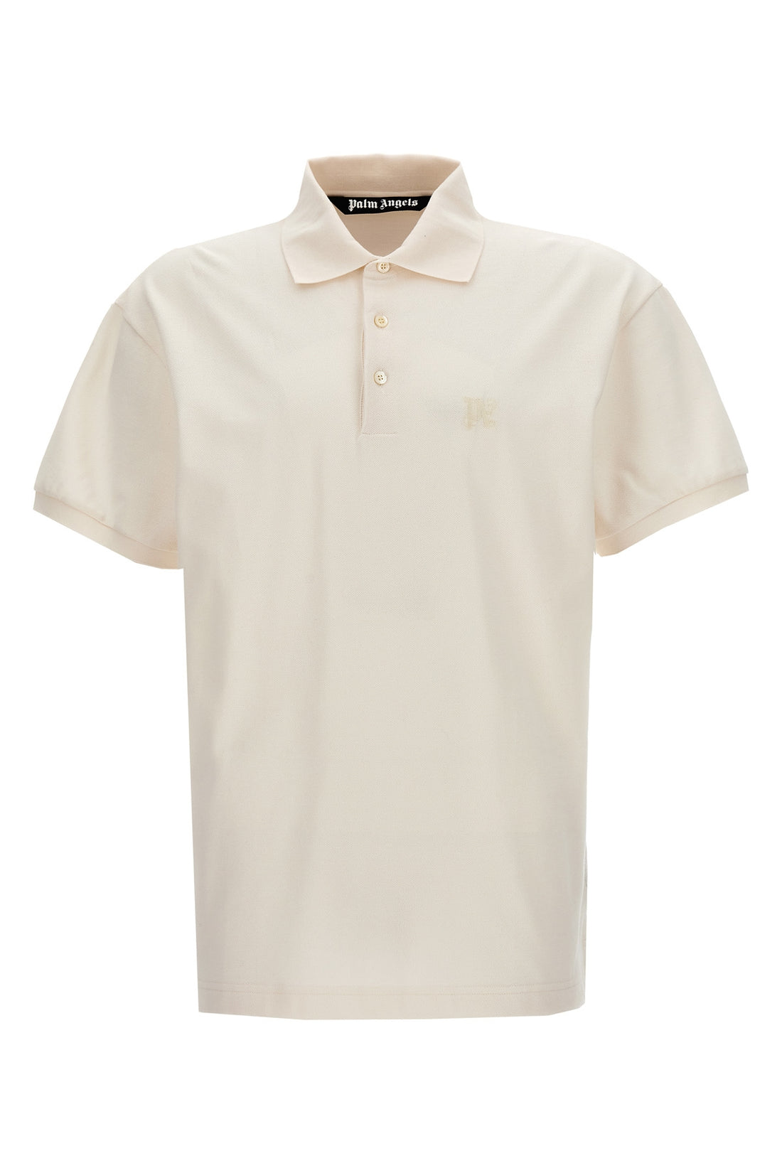 PALM ANGELS M monogram cotton piquet polo shirt