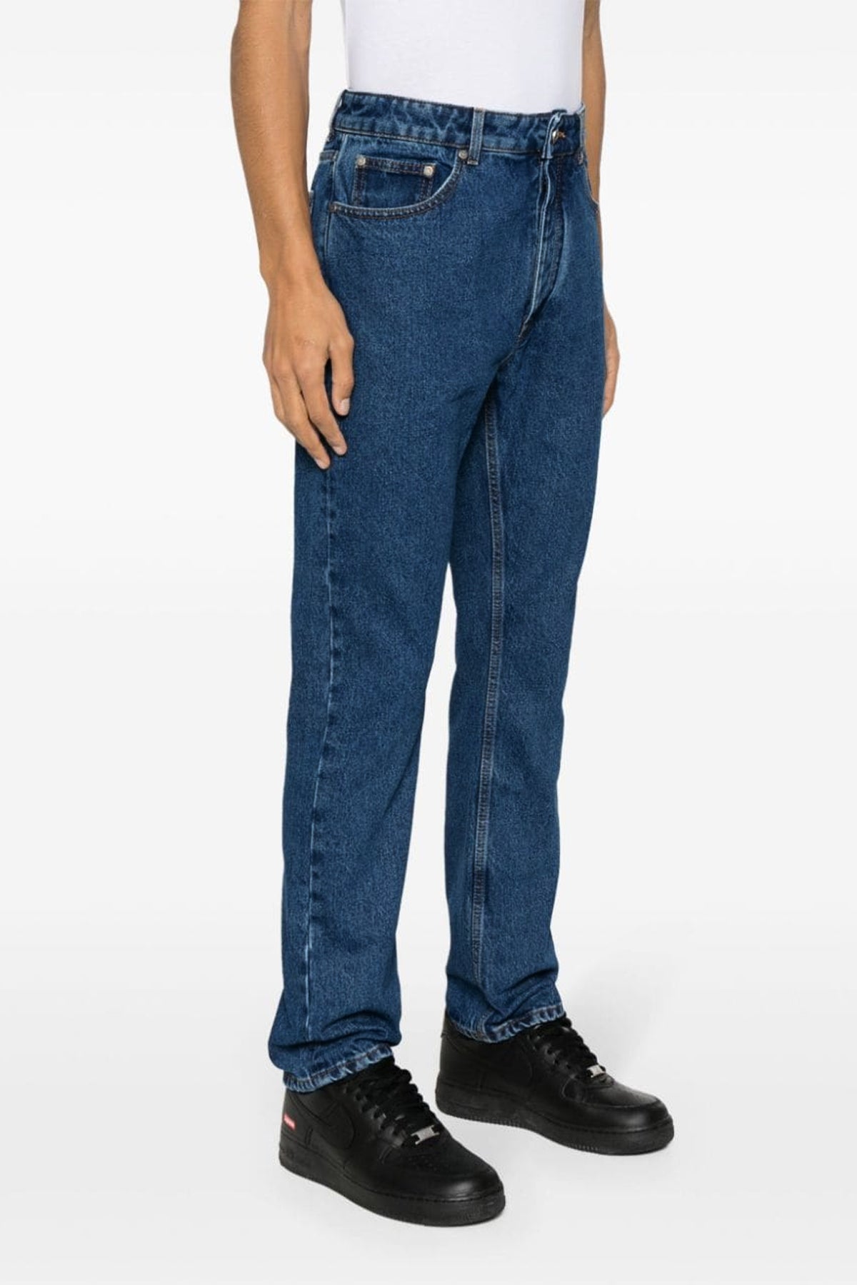 lw monogram cotton denim jeans