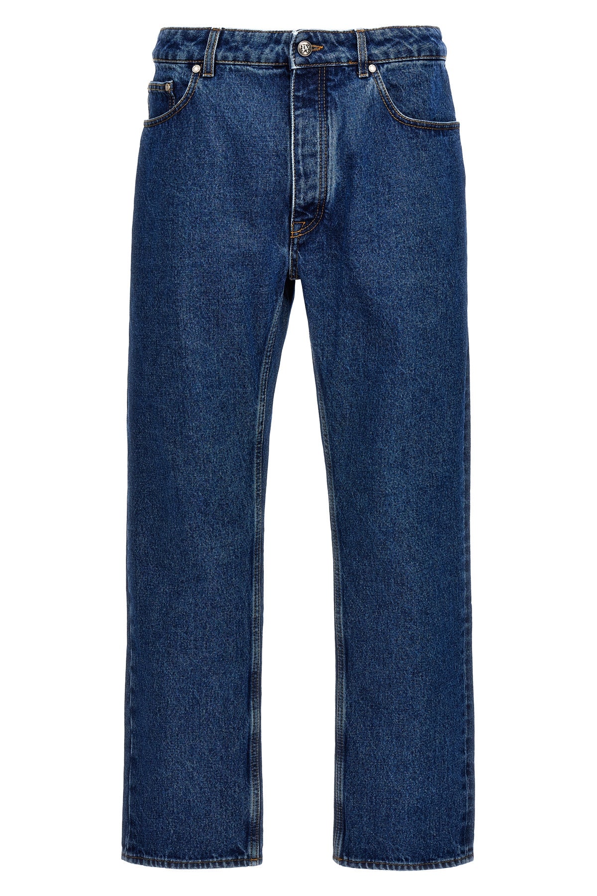 lw monogram cotton denim jeans