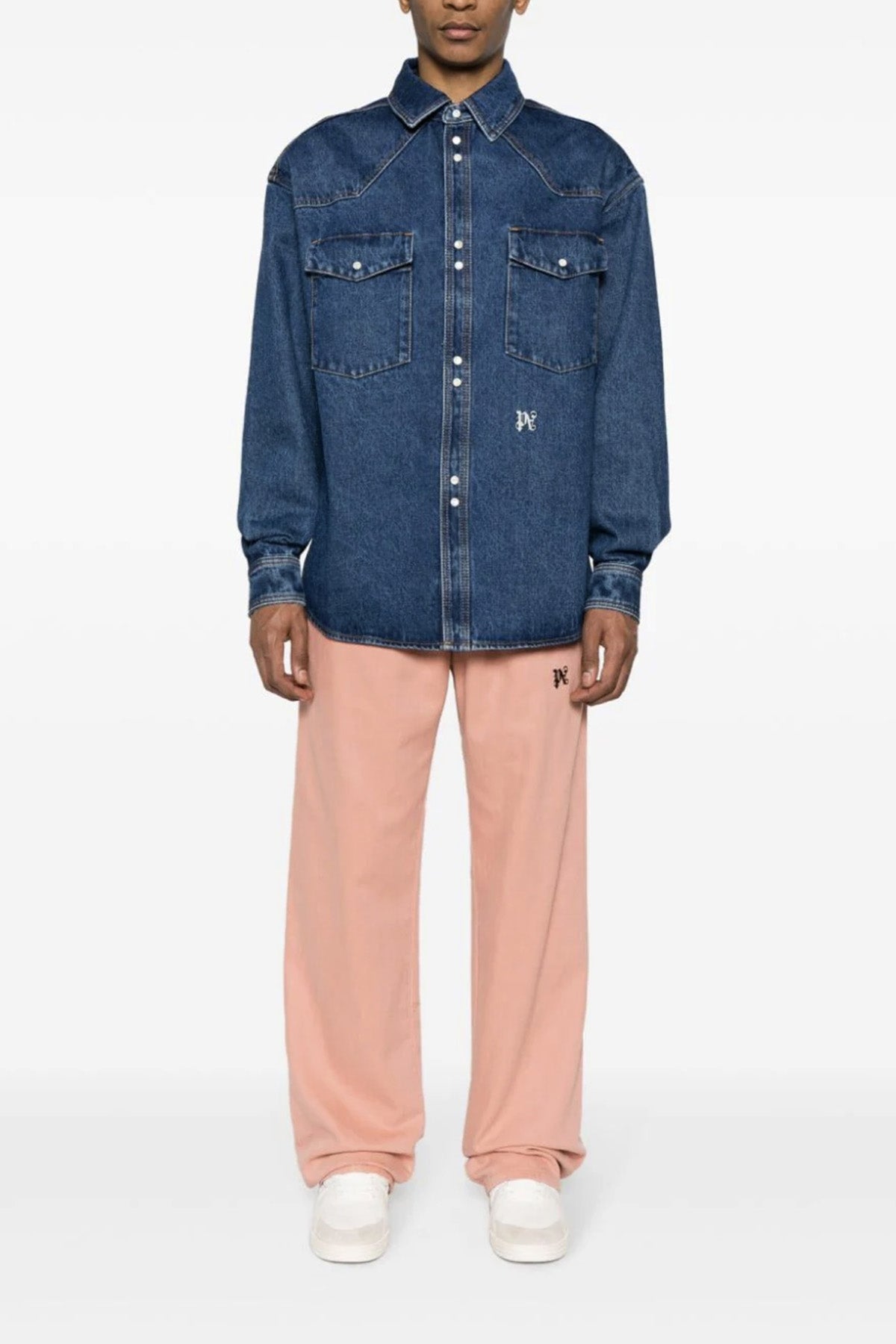 lw monogram cotton denim jacket