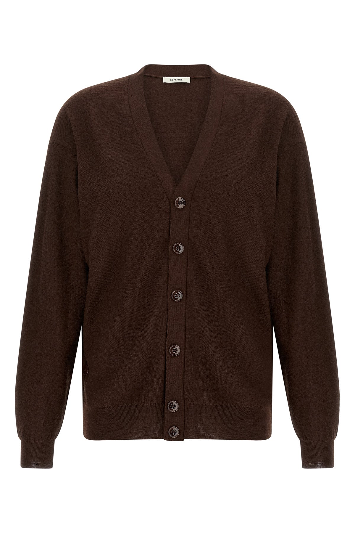 the lemaire cardigan redefines knitwear codes through a deconstructed and innova